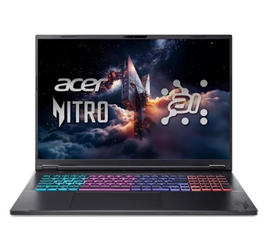 ACER Laptop Nitro 18 AI / AMD Ryzen AI 9 365, 18", 2560 x 1600, 64 GB RAM, 1 TB SSD, FreeDOS, crna